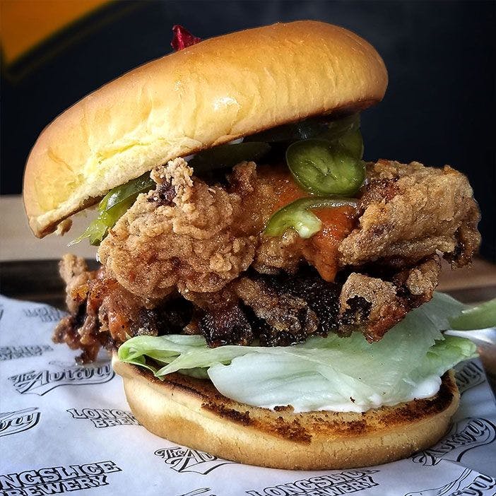 🍃 Hot fried oyster mushroom sandwich